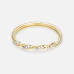 Bague "Eternelle Torsade" Diamant 0,05Cts/15 - Or Jaune