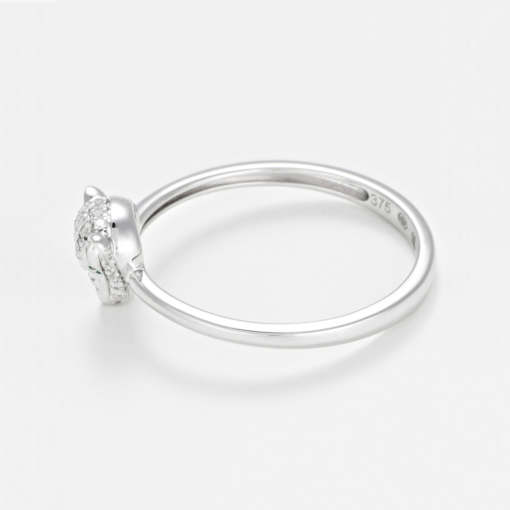 Bague "Cheetah" - Or Blanc