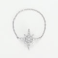 Bague Chaine "Star" - Or Blanc