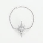 Bague Chaine "Star" - Or Blanc