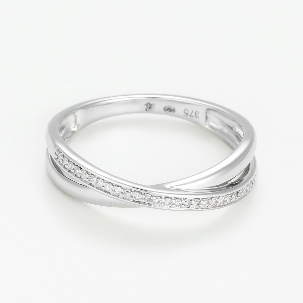 Bague Cross - Or Blanc
