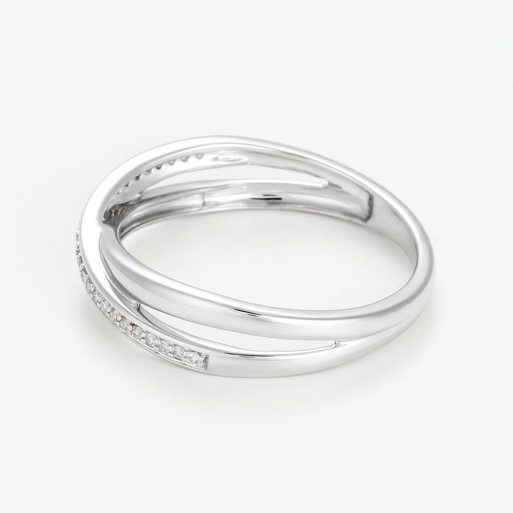 Bague Cross - Or Blanc