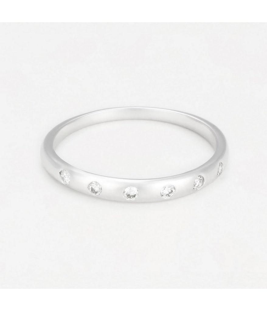 Bague "Manaus" - D0,10/6 - Or Blanc