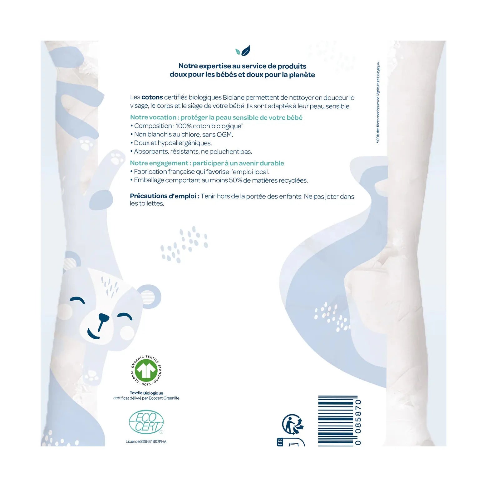 Lot 3X Cotons Pads Douceur - 100% Bio