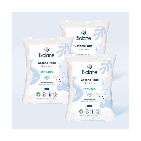Lot 3X Cotons Pads Douceur - 100% Bio