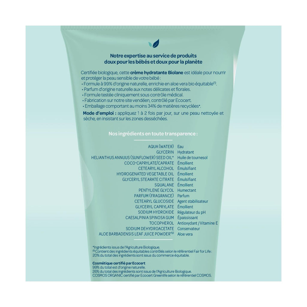 Crème Hydratante Certifiée Biologique