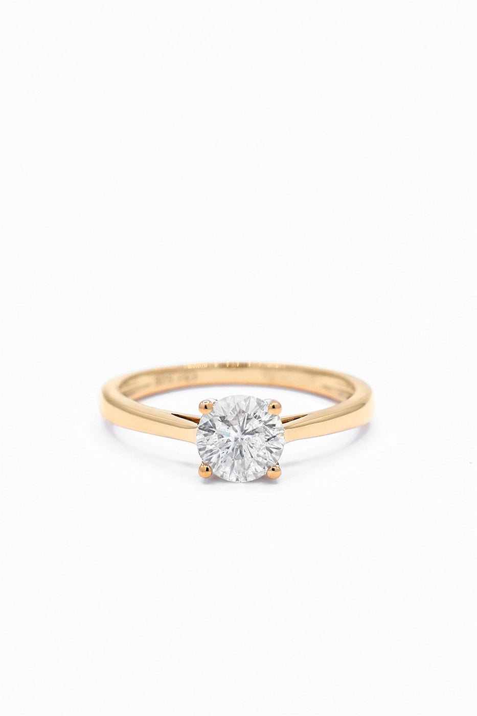 Bague Solitaire "Délicate" D1/1 - Or Jaune 375/1000