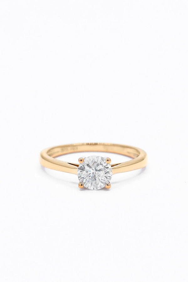Bague Solitaire "Délicate" D1/1 - Or Jaune 375/1000