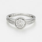 Bague "Grennelle" Diamants 0,2/61 - Or Blanc 375/1000