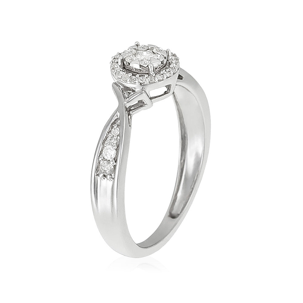 Bague "Extase" Diamants 0,15/37 - Or Blanc 375/1000