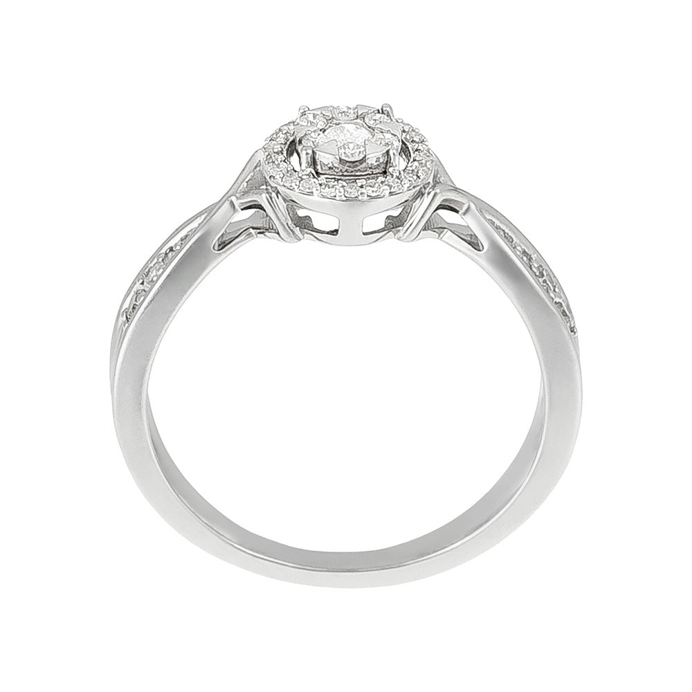 Bague "Extase" Diamants 0,15/37 - Or Blanc 375/1000