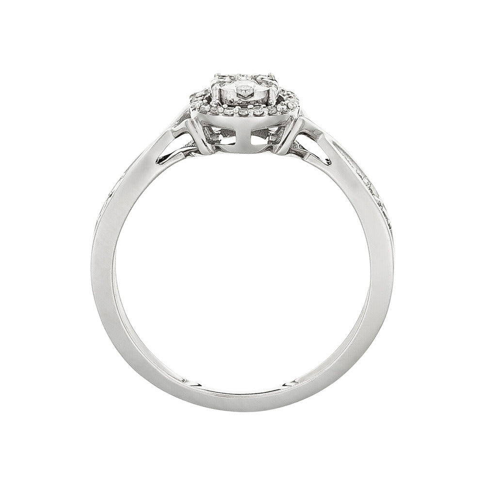 Bague "Extase" Diamants 0,15/37 - Or Blanc 375/1000