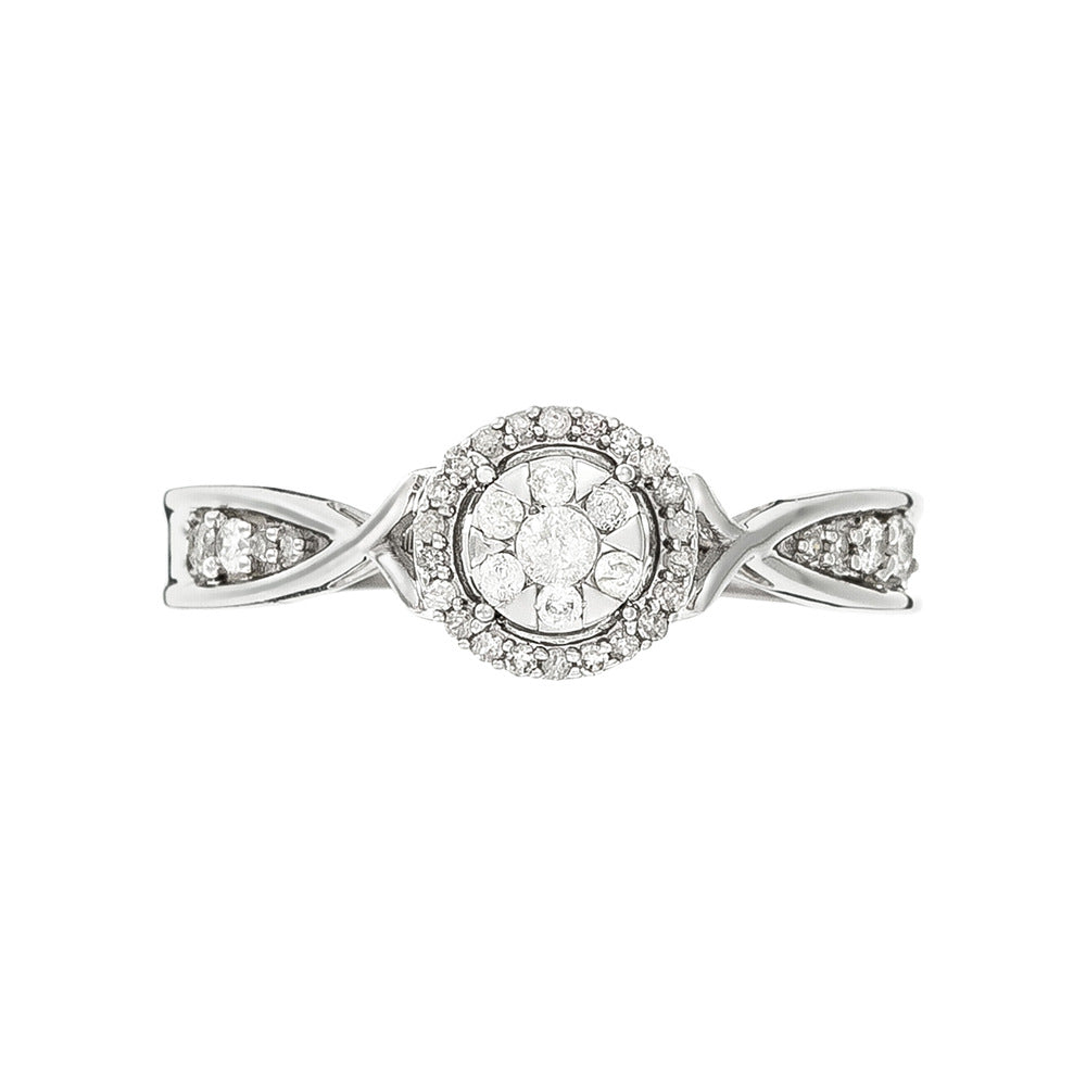 Bague "Extase" Diamants 0,15/37 - Or Blanc 375/1000