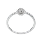 Bague "Sansa" Diamants 0,09/44 - Or Blanc 375/1000