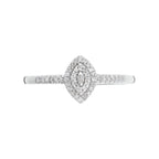 Bague "Sansa" Diamants 0,09/44 - Or Blanc 375/1000
