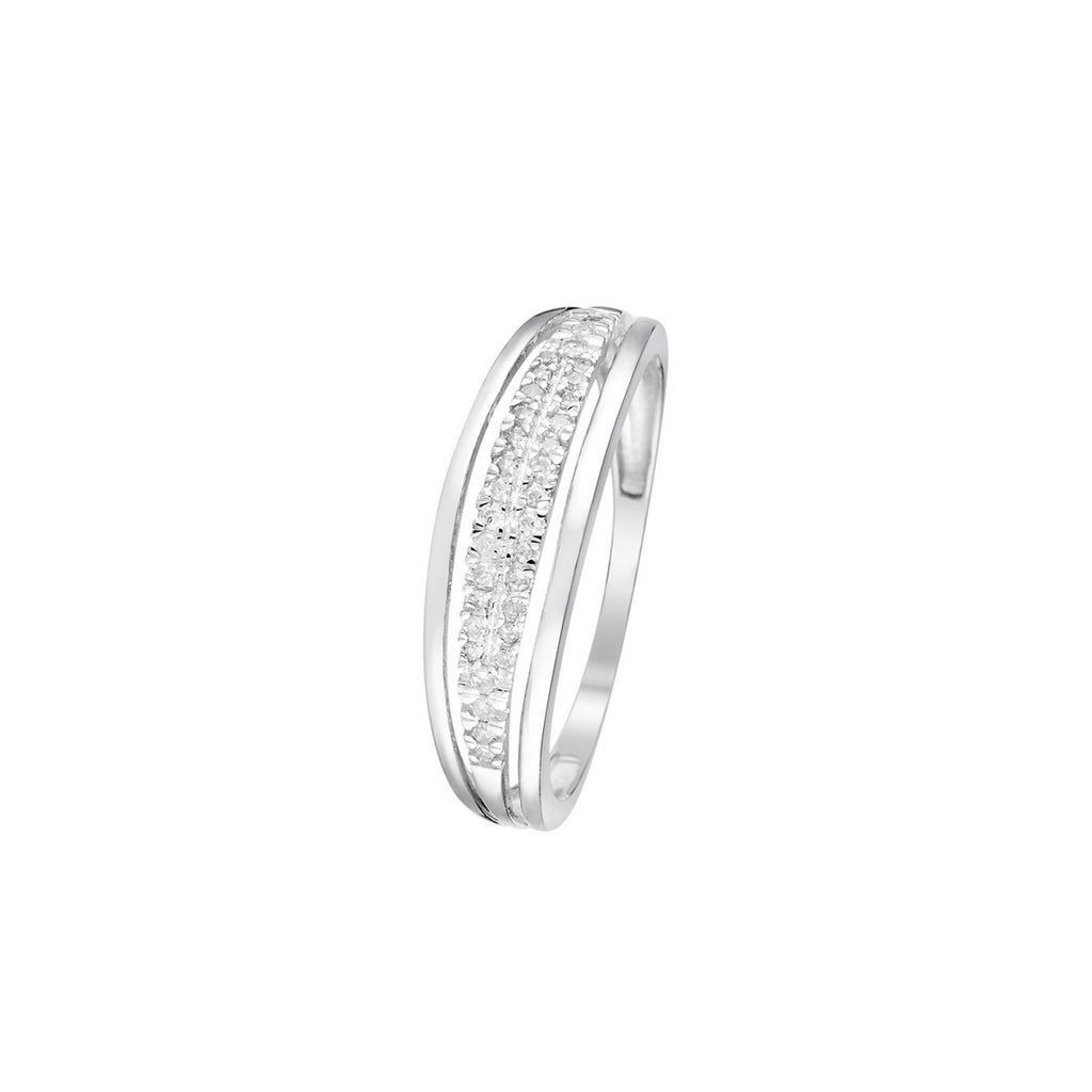 Bague "Malia" Diamants 0,12/34 - Or Blanc 375/1000