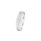 Bague "Malia" Diamants 0,12/34 - Or Blanc 375/1000