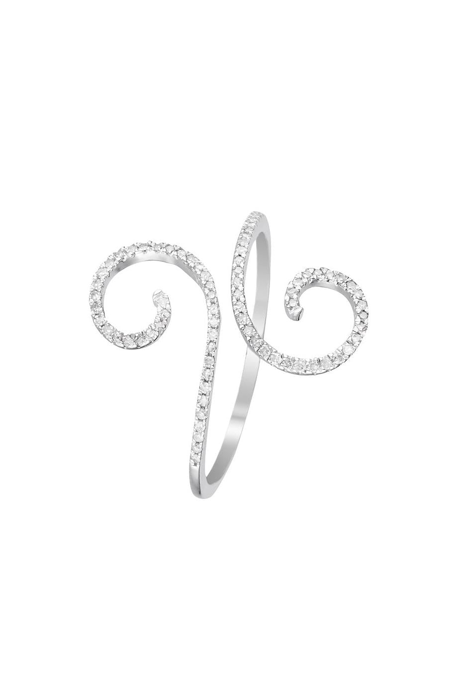 Bague "Spirale D'Amour" Diamants 0,15/76