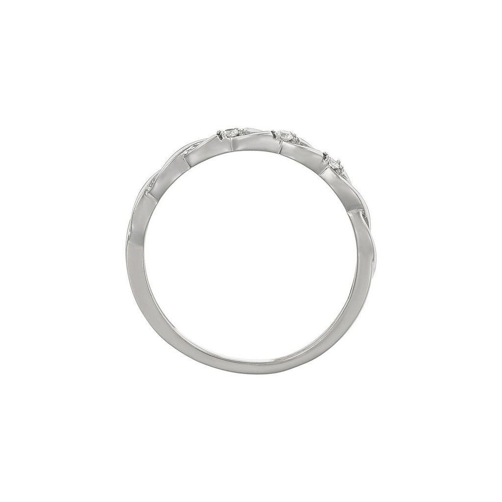 Bague "Beautiful Twist" Diamants 0,03/3 - Or Blanc 375/1000