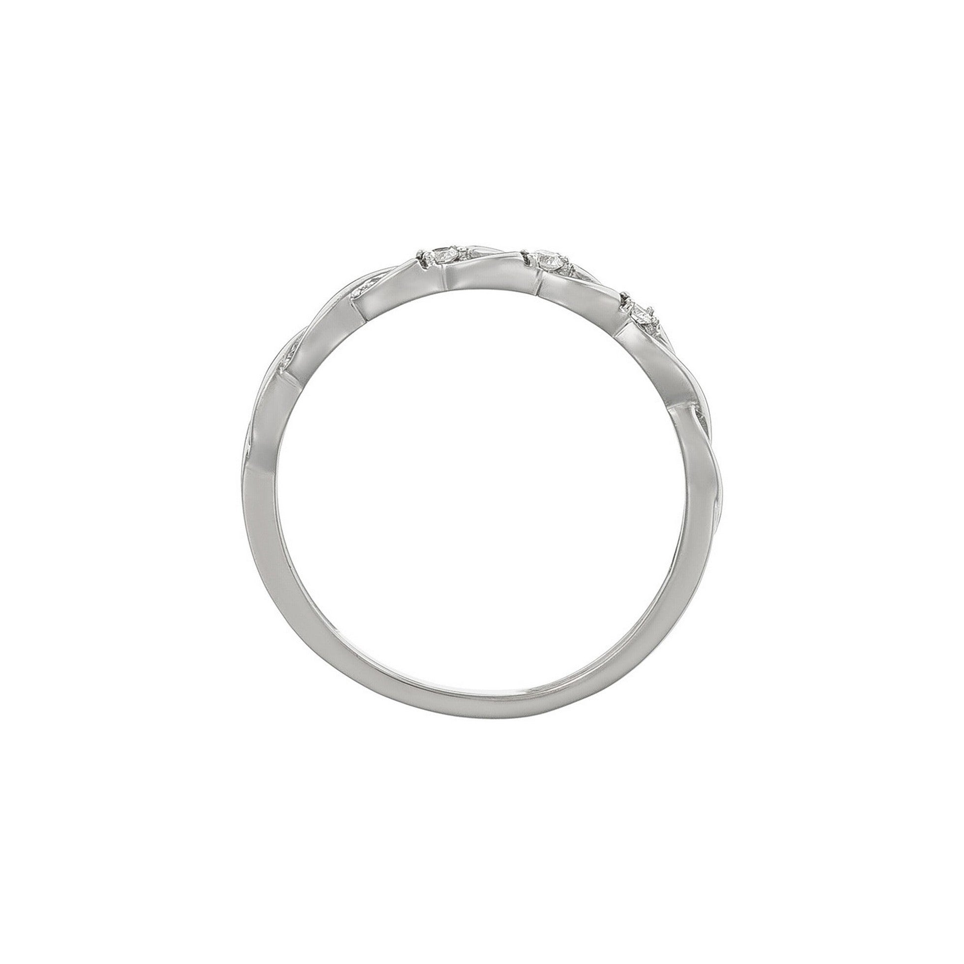 Bague "Beautiful Twist" Diamants 0,03/3 - Or Blanc 375/1000
