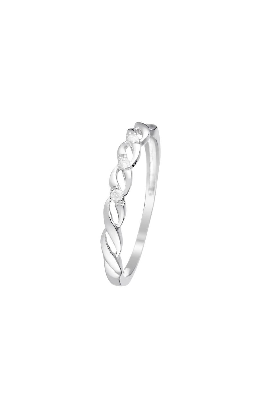 Bague "Beautiful Twist" Diamants 0,03/3