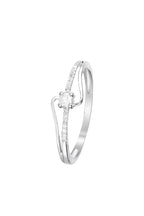 Bague "Beauté Discrète" Diamants 0,10/13 - Or Blanc 375/1000