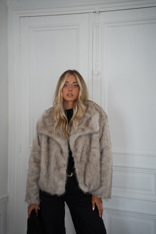 Manteau Fourrure Elody - Beige
