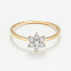 Bague "Stella" D0,05/7 - Or Jaune 375/1000