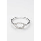 Bague "Éclat Soyeux" D0,10/20 - Or Blanc 375/1000