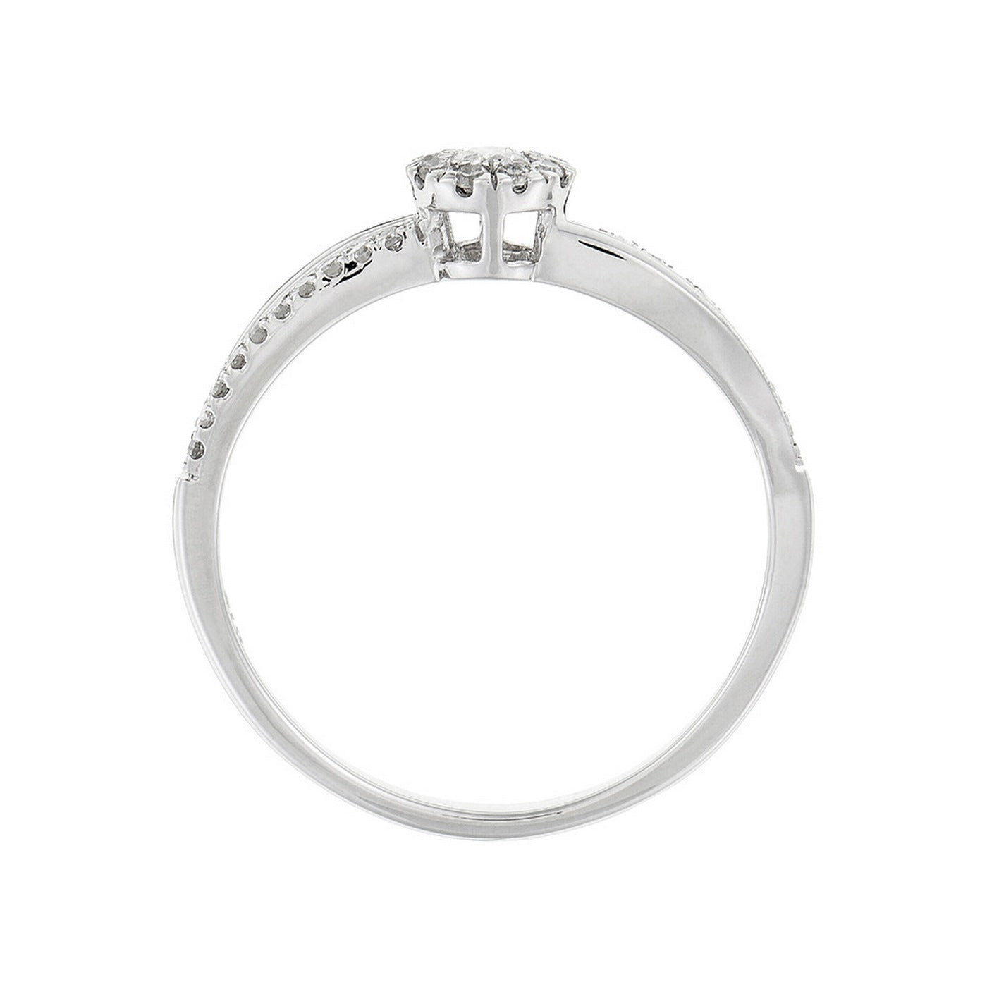 Bague "L'Élue" Diamants 0,21/30 - Or Blanc 375/1000