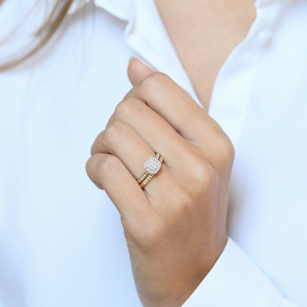 Bague Duo "Mon Vœu Le Plus Cher" D0,37/53 - Or Jaune 375/1000