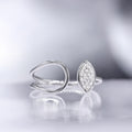 Bague "Luna" D0,08/23 - Or Blanc 375/1000
