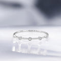 Bague "Ensemble" D0,03/5 - Or Blanc 375/1000