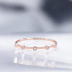Bague "Ensemble" D0,03/5 - Or Rose 375/1000