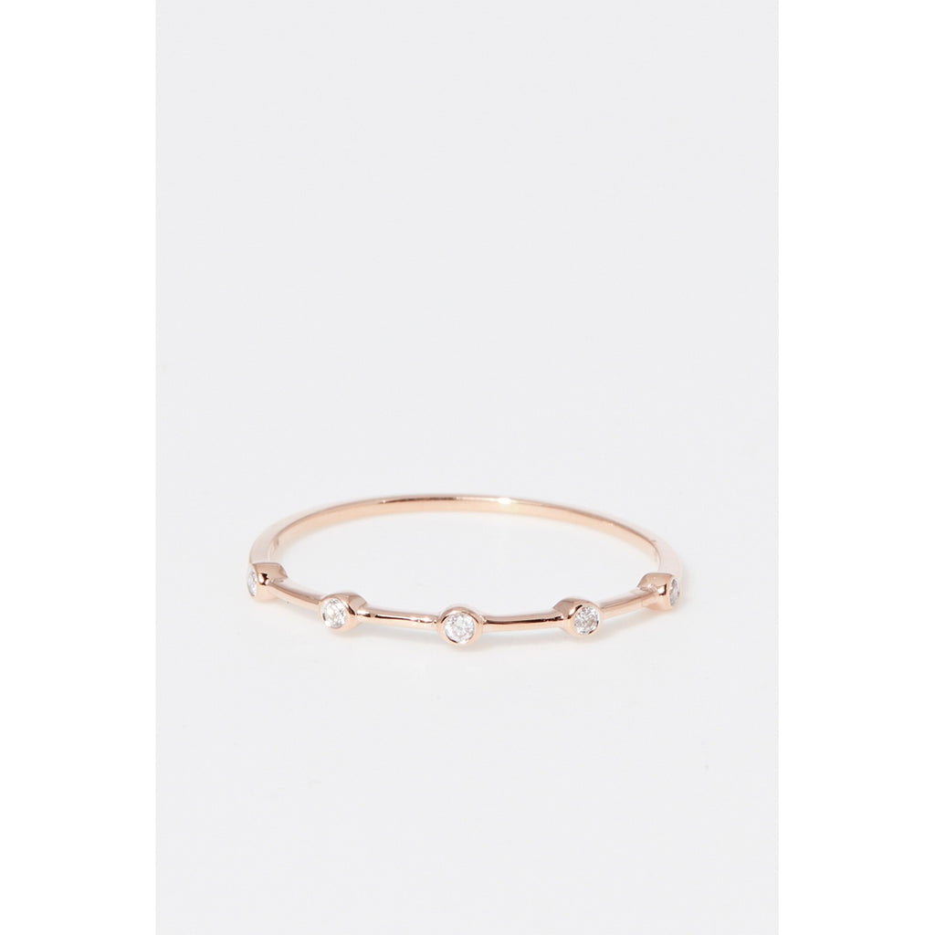 Bague "Ensemble" D0,03/5 - Or Rose 375/1000