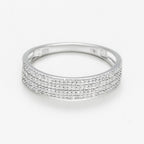 Bague "Starry Night" D0,24/132 - Or Blanc 375/1000