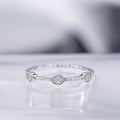 Bague "Merveilleuse" D0,06/34 - Or Blanc 375/1000