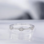 Bague "Merveilleuse" D0,06/34 - Or Blanc 375/1000