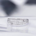 Bague "Princesa" D0,12/43 - Or Blanc 375/1000
