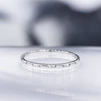 Bague "Apollonia" D0,034/10 - Or Blanc 375/1000