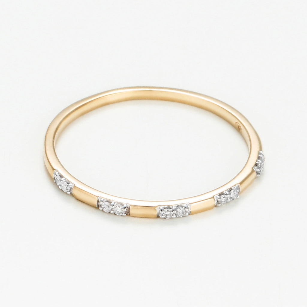 Bague " Apollonia" Diamants 0,034/10 - Or Jaune 375/1000