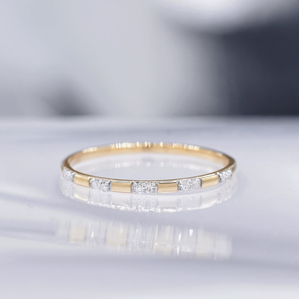 Bague " Apollonia" Diamants 0,034/10 - Or Jaune 375/1000