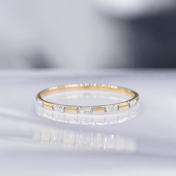 Bague " Apollonia" Diamants 0,034/10 - Or Jaune 375/1000