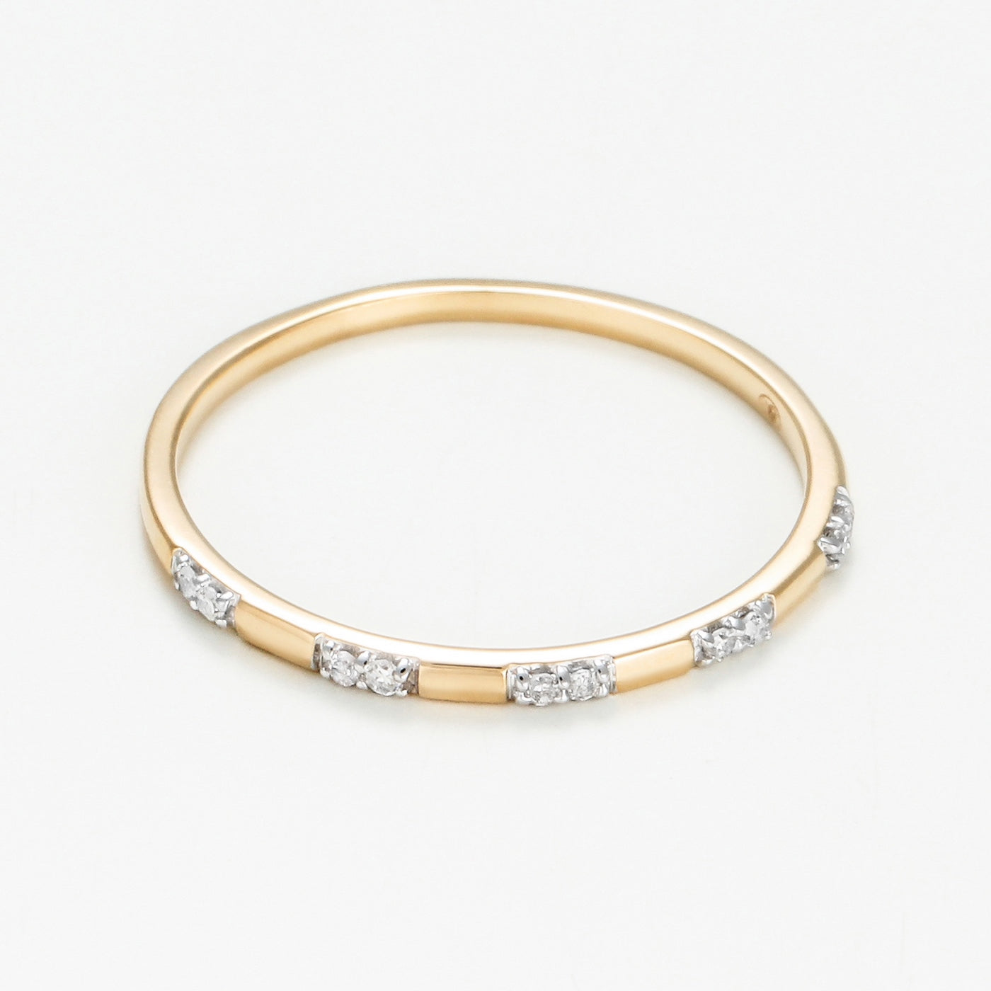 Bague " Apollonia" D0,034/10 - Or Jaune 375/1000