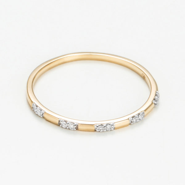 Bague " Apollonia" D0,034/10 - Or Jaune 375/1000