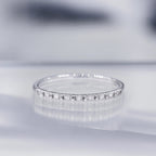 Bague "Anatolia" D0,045/9 - Or Blanc 375/1000