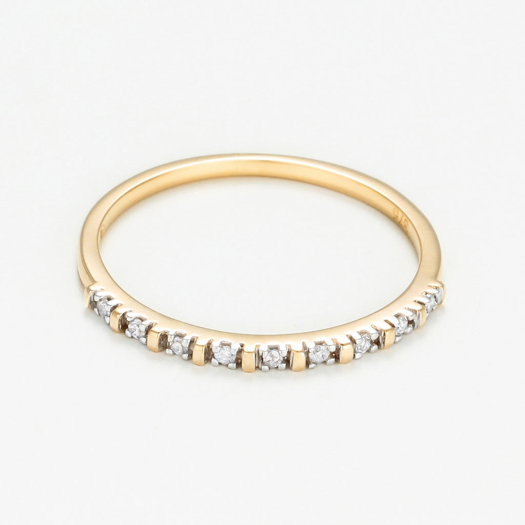 Bague "Anatolia" D0,045/9 - Or Jaune 375/1000