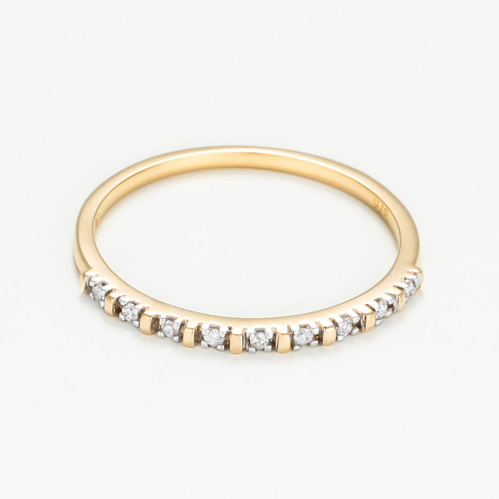 Bague "Anatolia" D0,045/9 - Or Jaune 375/1000