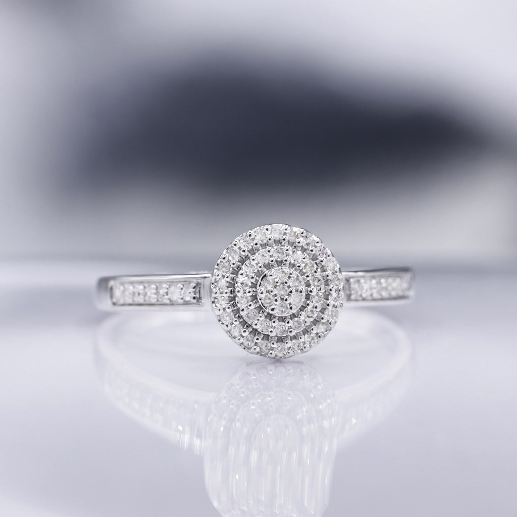 Bague "Lucinda" D0,142/57 - Or Blanc 375/1000