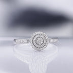 Bague "Lucinda" D0,142/57 - Or Blanc 375/1000